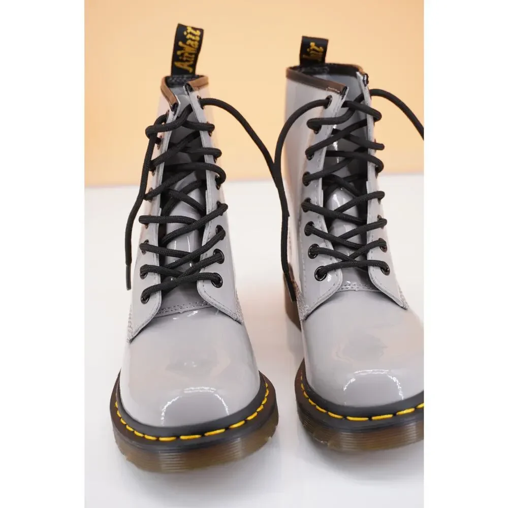 Doc Martens 1460 W combat ankle boots size 6 US laces Pink patent biker military